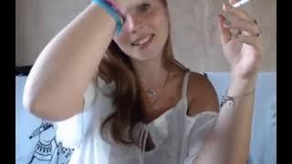 nice girl linda webcam smoking  enjoying   at alone