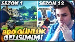 800 GÜNLÜK FORTNİTE GELİŞİMİMİ İZLEDİM! - PRO OLDUM! (Fortnite Türkçe)