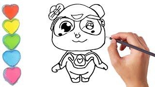 Drawing and Coloring Miu-Miu in the Baby Bus series