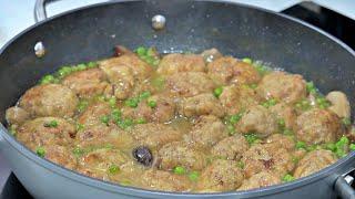 How to Make Meatballs with Mushrooms and Sauce By Javier Romero