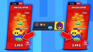 Opening 140 MEGA BOX on 0 TROPHY Account- Brawl Stars