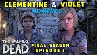 Clementine & Violet - All Moments & Conversations | The Walking Dead: Final Season Episode 1