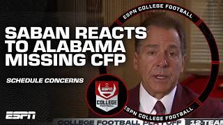 Nick Saban reacts to Alabama MISSING the 2024 College Football Playoff | ESPN CFB