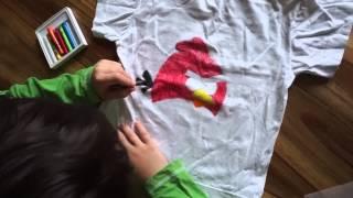 T-Shirt Decorating With Angry Bird Red Декоруємо Футболку Декорируэм Футболку