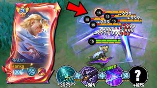 NOLAN "NO SKIN" WITH PERFECT FULL DAMAGE BUILD IS BROKEN! | BEST NOLAN BUILD & EMBLEM 2025! - MLBB