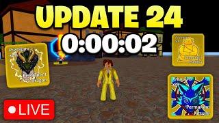  DRAGON REWORK IS HERE!  BLOX FRUITS UPDATE 24 LIVE! PERM FRUITS GIVEAWAY! (Blox Fruits)