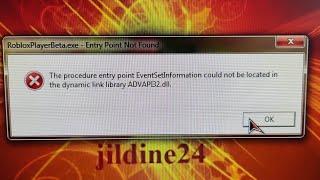 How to fix Roblox ADVAPI32.dll error on windows 7 (it can fix adobe too)