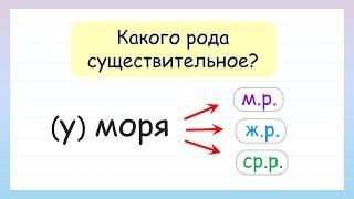 Определи род существительного? Род имен существительных