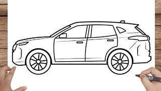 How To Draw Tata Harrier 2024 Car || Easy Car drawing step by step focal