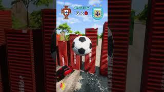 Portugal vs Argentina  Penalty Challange ️#beamngdrive #simulator #shorts