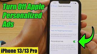 iPhone 13/13 Pro: How to Turn Off Apple Personalized Ads