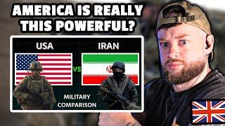 British Guy reacts to "USA vs Iran Military Power Comparison 2025"