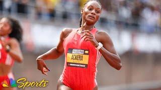 Ackera Nugent BATTLES for second straight slam title over Sydney McLaughlin-Levrone | NBC Sports