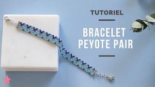 TUTORIEL  | Bracelet Miyuki en Peyote Pair Bleu et Argenté
