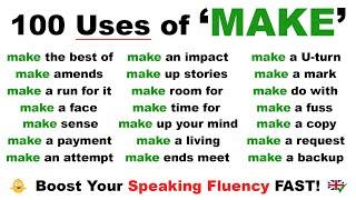 100 Uses of ‘MAKE’ in English ️ Boost Your Speaking Fluency FAST!