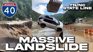 INTERSTATE 40 FAILS AGAIN...  It's Time To Reroute I-40 MASSIVE LANDSLIDE AND FLOODING