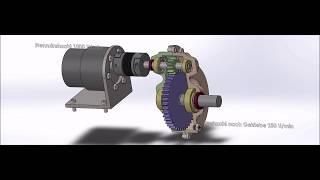 Solidworks Gearbox | gear ratio 1:4 | Selfmade