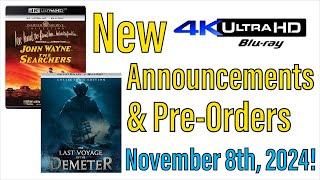 New 4K UHD Announcements & Pre-Orders for November 8th, 2024!