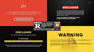 Premiere Pro Template: Disclaimer & Warning Elements + Free Font