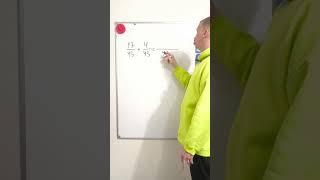 Сложение дробей с общим знаменателем. Математика 5-6 класс #maths #shortvideo #математика #shots