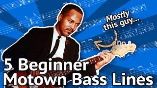 5 Beginner MOTOWN Bass Lines (Guaranteed To Impress)