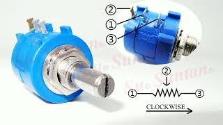 SUNTAN Precision Multiturn Wirewound Potentiometer - TSR-3590 for fine-tuning equipment