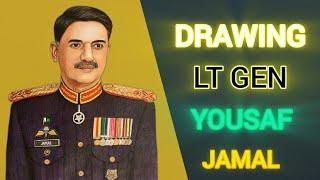 Drawing Lt Gen Yousaf Jamal | Timelapse