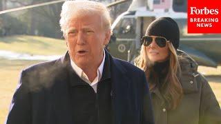 BREAKING NEWS: Pres. Trump—Alongside Melania—Speaks To Reporters Before Heading To North Carolina