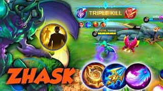 ZHASK NEW BATTLE SPELL ! TOP GLOBAL ZHASK BEST BUILD 2021 | ZHASK GAMEPLAY | MOBILE LEGENDS