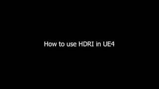 How to use HDRI in UE4 4.20