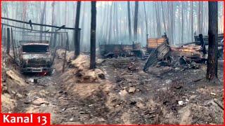 "Everything burned to ashes" – Russians’ position destroyed in the forest after a missile attack