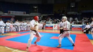 KOSHIKI KARATE. Russia-2014. Abs. 1/2 FINAL. Arjanik (RED) vs Glagovskiy (WHITE).