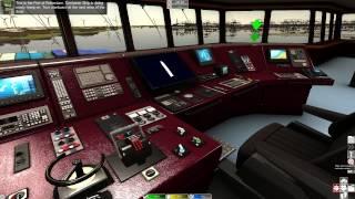 European Ship Simulator - Docking a Container Ship Gameplay HD