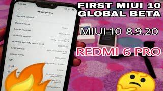 Redmi 6 Pro First MIUI 10 Global Beta 8.9.20 || Installation Guide | Locked Bootloader [ Hindi ]