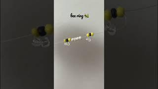 beaded bee ring tutorial #shorts #beads