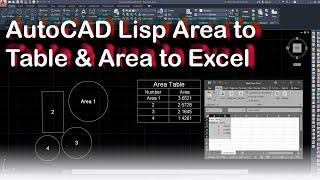 AutoCAD's Lisp Area Label, Area to Table and Area to File Automatic Field Update