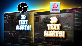 3D TEXT ALERTS OBS Studio and Polypop Live - Twitch Tutorial