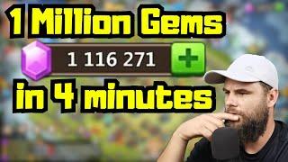 Spending 1 000 000 Gems in 4 Minutes | Castle Clash