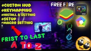 Best Keymapping for free fire PC | Msi & Bluestacks 5  Easy Custom HUD For New Emulator Players |4k