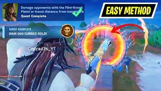 How to Damage opponents with the Flint Knock Pistol or travel distance from its knockback Fortnite