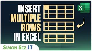 How to Insert Multiple Rows in Excel