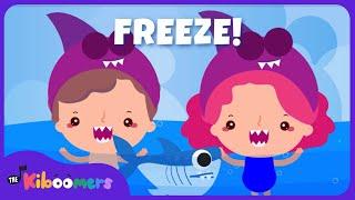 Shark Freeze Dance | The Kiboomers Kids Dance Songs & Nursery Rhymes