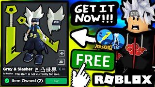 FREE ACCESSORIES! HOW TO GET Slasher Sword & Grey Rthro Avatar! (ROBLOX AOTU! LUOBU EVENT!)