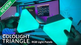 NEW Cololight Triangle Unboxing Setup Review | Works with RAZER Chroma | Better than NANOLEAF?