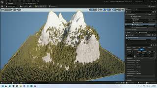 Unreal Engine 5.2 PCG Tutorial - Using a Height Filter to Place Trees on a Mountain