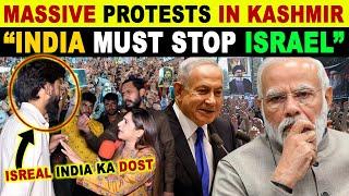 MASSIVE PROTESTS IN KASHMIR OVER HEZBOLLAH | DEMAND FOR INDIA TO STOP ISREAL | PAK REACTIONS