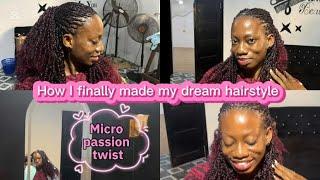 VLOG: HOW I FINALLY MADE MY DREAM HAIRSTYLE // MICRO PASSION TWIST ️