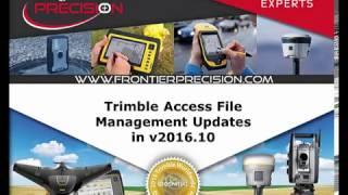 Copy Job Files To / Import from & Export to External Drive - Trimble Access commands