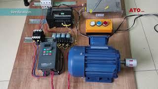 How to control a 3-phase motor with PLC & VFD | Delay program & interlock