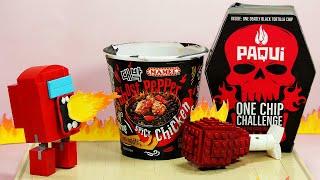 LEGO Spicy Food Challenge  AMONG US ANIMATION MUKBANG ASMR